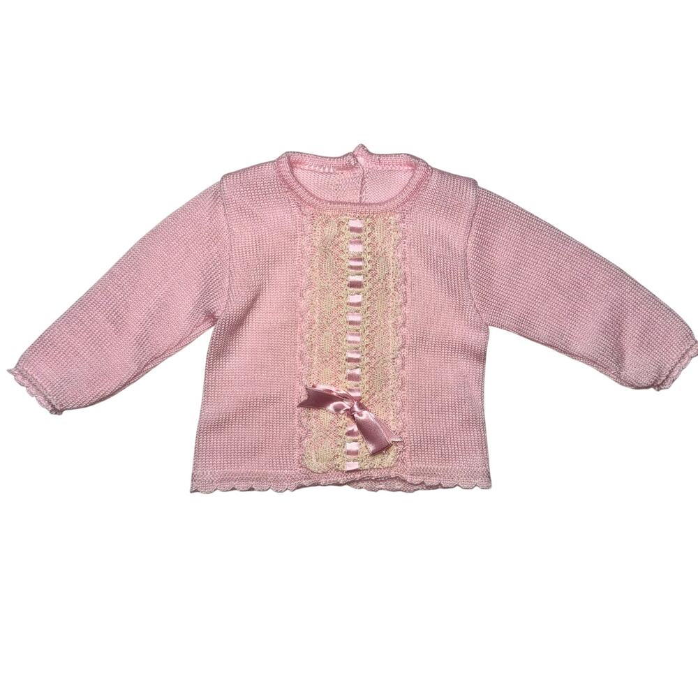Handmade vintage newborn sweater made in Spain